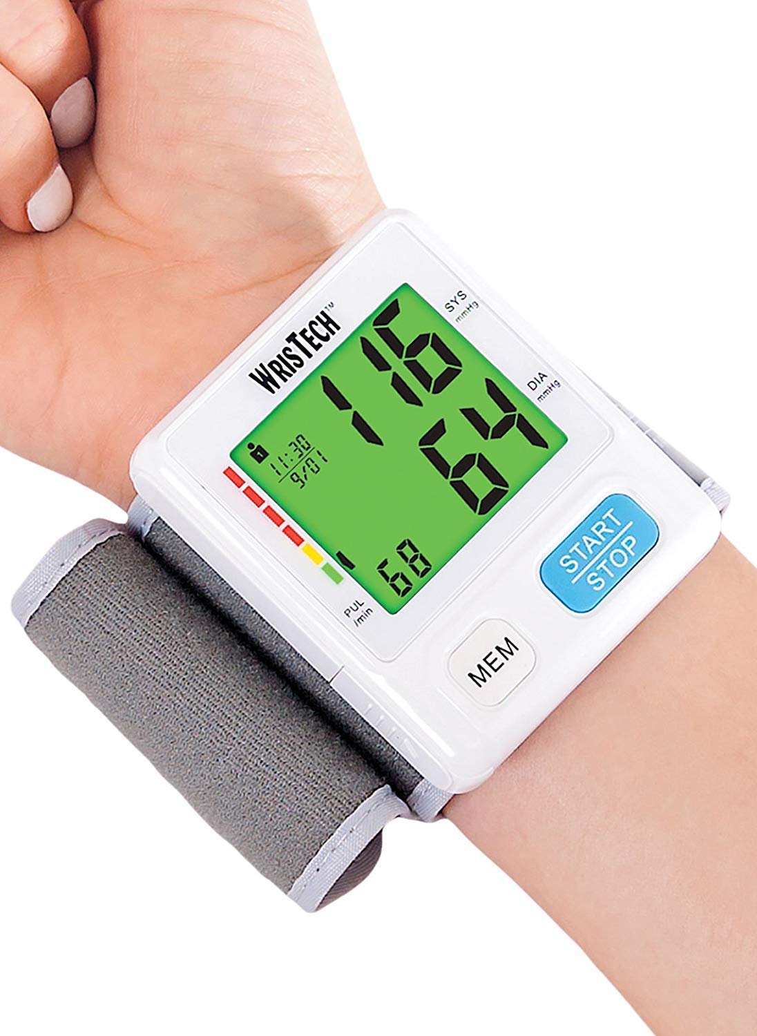 Color Coded Blood Pressure Monitor (White)